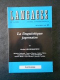 ANDRE WLODARCZYK - LA LINGUISTIQUE JAPONAISE