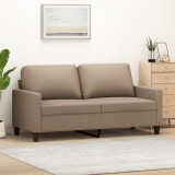 VidaXL Canapea cu 2 locuri, cappuccino, 140 cm, piele ecologică 359141