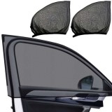 Set de 2 Parasolare Auto Ajustabile din Nailon, Culoare Neagră