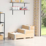 VidaXL Strat &icirc;nălțat cu 3 niveluri, 120x80 cm, lemn masiv de pin
