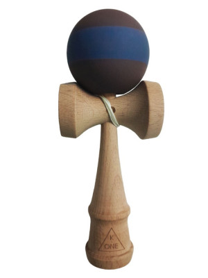 Kendama profesionala, Bila din lemn cu strat de silicon, Albastru inchis, 30KD foto