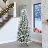 vidaXL Brad de Crăciun artificial cu 300 LED Alb 93 x 93 x 240 cm 3396076