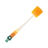 Perie 5 in 1 de curatat pahare, cani, sticle, flippy, cu maner lung, accesorii pentru spalarea paielor si capacelor, usor de agatat, 36x7x7cm, portoca