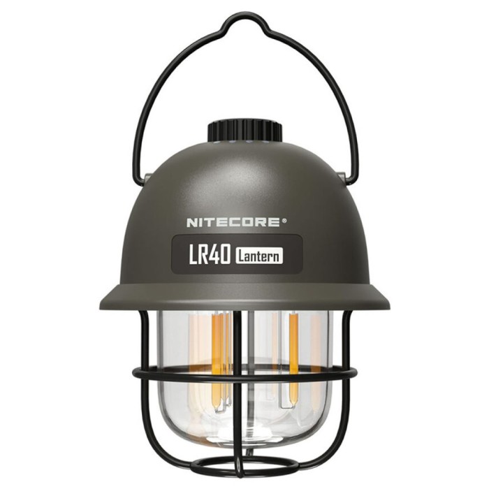 Felinar Re&amp;#238;nc&amp;#259;rcabil USB-C cu Functie Powerbank Nitecore Camping Lantern LR40 (100 lumen) Army Gr