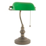 Cumpara ieftin Veioza sticla verde metal maro Tiffany 27x40 cm