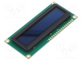 Afișaj OLED alfanumeric 16x1 RAYSTAR OPTRONICS 80x36x10mm verde PIN 16
