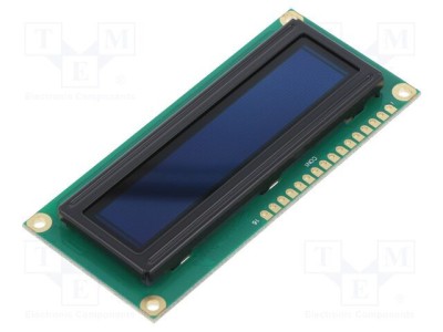 Afișaj OLED alfanumeric 16x1 RAYSTAR OPTRONICS 80x36x10mm verde PIN 16 foto