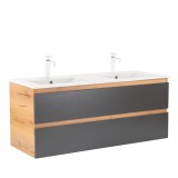 Dulap inferior Vario Forte 120 cu lavoar stejar-antracit
