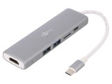 Adaptor USB 3.0 Aluminiu Alb Gri