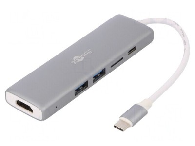 Adaptor USB 3.0 Aluminiu Alb Gri foto