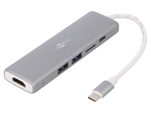 Adaptor USB 3.0 Aluminiu Alb Gri