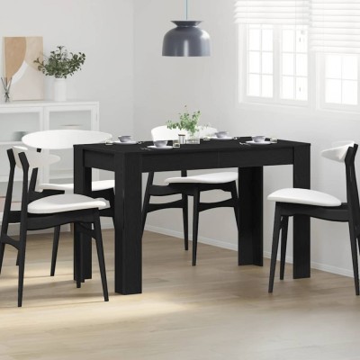 vidaXL Masa de sufragerie din stejar negru 120x60x76 cm lemn prelucrat 861987 foto