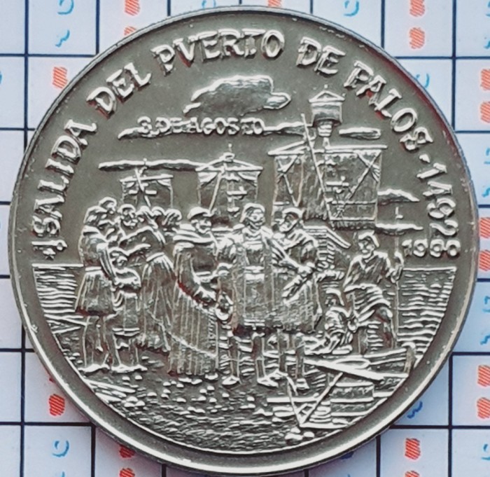Cuba 1 Peso 1990 Departure from the port of Palos - tiraj 8.000 - km 273 - A030