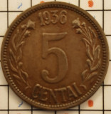 Lituania 5 centai 1936 - km 81 - A004, Europa