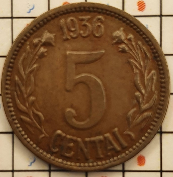 Lituania 5 centai 1936 - km 81 - A004