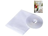 Set 2 Plase Anti Insecte Geam/Usa 65x205cm, Albe, Montare Usoara cu Velcro, Protectie Impotriva Insectelor si Prafului