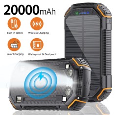 Baterie externa solara-Acumulator solar extern 20000 mAh