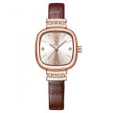 Ceas de dama Poedagar Fashion Casual Quartz Otel Piele Coffe