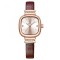 Ceas de dama Poedagar Fashion Casual Quartz Otel Piele Coffe