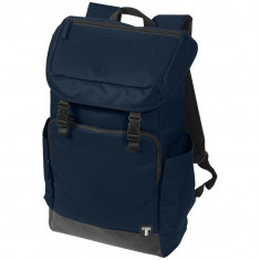 Rucsac Laptop, Everestus, RO, 15.6 inch, 300D poliester cu tarpaulin, albastru, saculet de calatorie si eticheta bagaj incluse foto