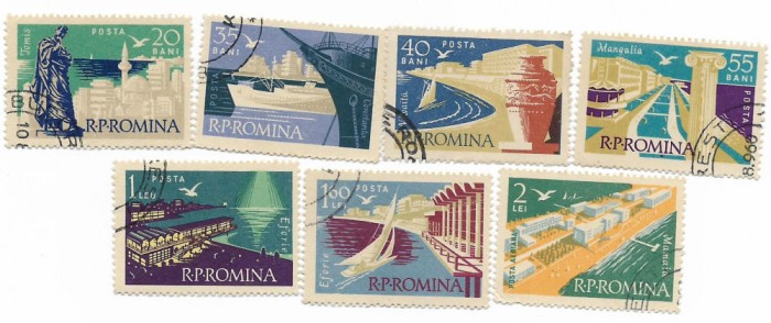 Romania (181) - Frumuseti turistice de la mare, 1960 - serie obliterata