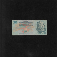 Cehoslovacia 20 korun coroane 1970 seria139053