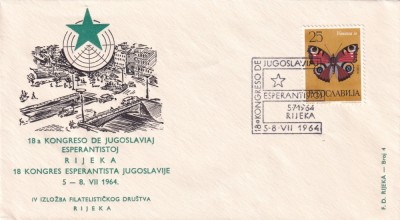 FILATELIE TEMATICA - PLIC IUGOSLAVIA TEMATICA INSECTE FLUTURI foto