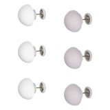 Set Cleme Fixare Plapumă, Model Ciupercă, Culoare Alb și Gri, 6 Bucăți