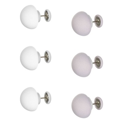 Set Cleme Fixare Plapumă, Model Ciupercă, Culoare Alb și Gri, 6 Bucăți foto