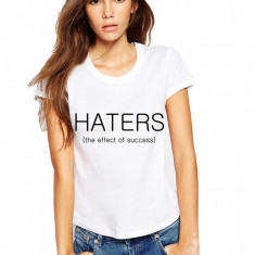 Tricou dama alb - HATERS - XL