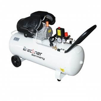 Compresor aer 100L, motor 2 cilindri in V 1.5KW/2CP, presiune maxima 8 bar, volum aer aspirat 360 L/min Breckner Germany foto