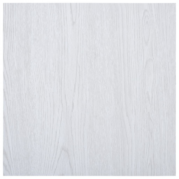 Placi de pardoseala autoadezive, alb, 5,11 m&sup2; PVC GartenMobel Dekor