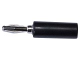 Mufă Banană 4mm 15A Neagră Neizolată Nichelată