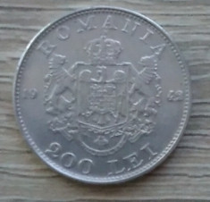 Moneda argint 200 lei 1942 foto