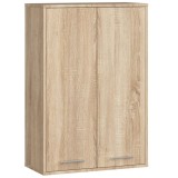 Dulap baie suspendat, cu 2 usi si 4 rafturi interioare, PAL 16 mm, 64x30x94 cm, stejar sonoma Household NewTrend
