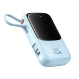 POWER BANK Baseus Qpow Pro+ Digital Display, 10000mAh, 22.5W, 2 x USB Type-C output/input, 1 x USB, 1 x Lightning, albastru, &quot;P10067101313-00&quot; (timbru