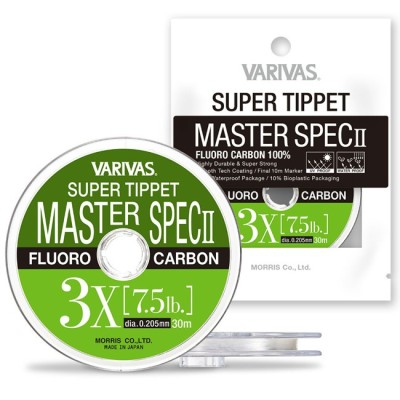 FIR MONOFILAMENT FLY VARIVAS SUPER TIPPET MASTER SPEC ll FLUORO 6X 30m 0.128mm 3.5lb foto