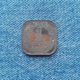 1 Cent 1941 Malaya , moneda patrata / Malaezia, Asia