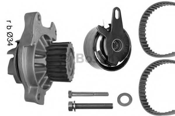 Set pompa apa + curea dintata VW TRANSPORTER IV platou / sasiu (70XD) (1990 - 2003) BOSCH 1 987 948 875