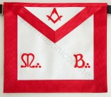 Sort Maestru Mason pentru Ritul Sco?ian Antic ?i Acceptat - Ro?u, Piele Premium