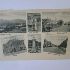 Prundu Bârgăului/Borgo Prund(Bistrișa-Năsăud):Colaj foto,carte poș.circ.1931