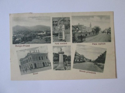 Prundu B&amp;acirc;rgăului/Borgo Prund(Bistrișa-Năsăud):Colaj foto,carte poș.circ.1931 foto