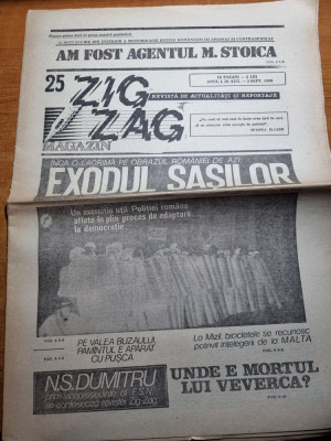 Ziarul Zig-Zag 28 august-5 septembrie 1990-exodul sasilor,discoteca vox maris foto