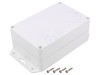 Carcasa Universala KRADEX Alba IP67 ASA 120x80x60mm Rezistenta UV