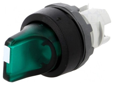 Comutator rotativ 22mm verde IP66 foto