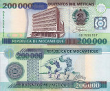 MOZAMBIC 200.000 meticais 2003 UNC!!!
