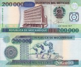 Mozambic 200.000 Meticais 2003 UNC Bancnota Africa Ne流通