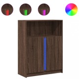Cumpara ieftin Dulap cu LED, stejar maro, 77x34x100 cm, lemn prelucrat