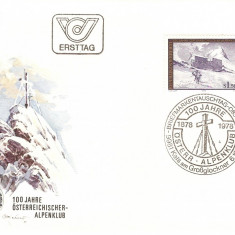 ALPINISM ANIVERSARE 100 ANI FEDERATIA DIN AUSTRIA FDC 1978