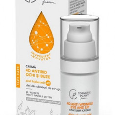 Crema antirid ochi si buze cu acid hialuronic 4d 30ml face care cosmetic plant